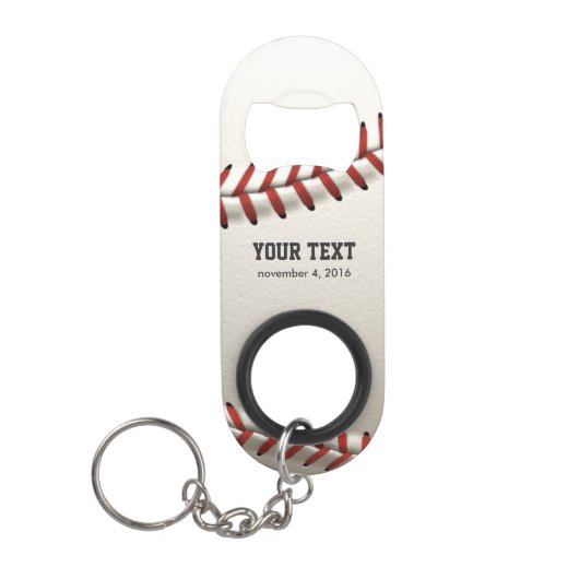 Baseball Sleutelhanger Flessenopener (Voorkant)