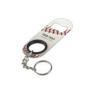 Baseball Sleutelhanger Flessenopener (Achterkant Gekanteld)
