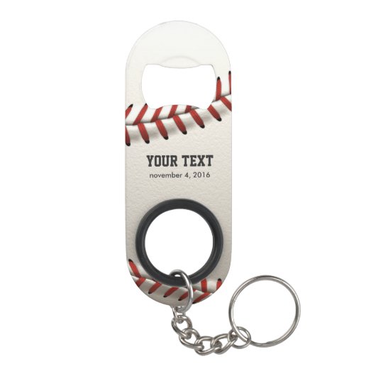 Baseball Sleutelhanger Flessenopener (Achterkant)