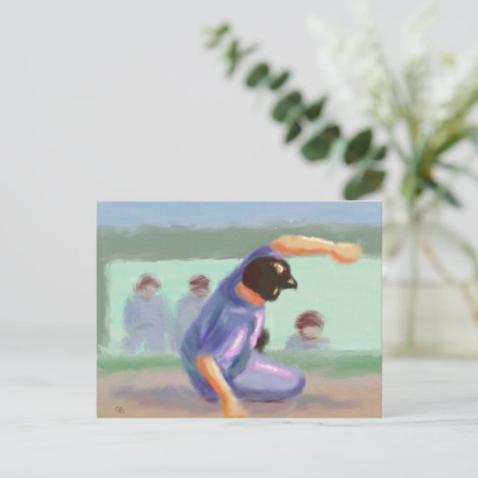 Baseball Slide Briefkaart (Staand voorkant)