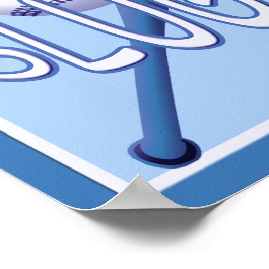 Baseball Slugger Kinder Room Poster (Hoek)