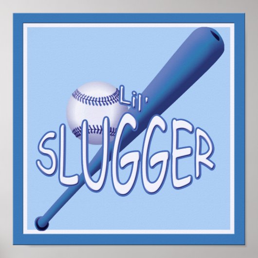 Baseball Slugger Kinder Room Poster (Voorkant)