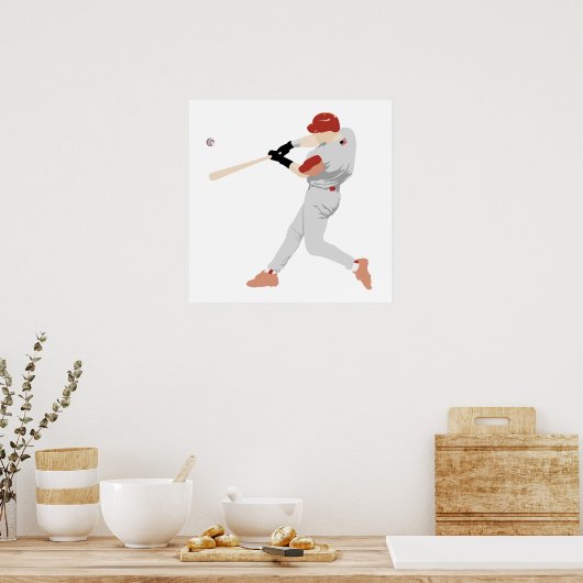Baseball Slugger Poster (Keuken)
