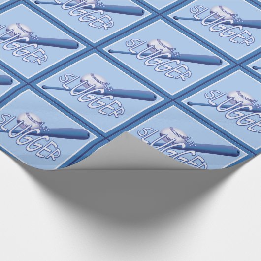Baseball Slugger Wrapping Paper Cadeaupapier (Hoek)