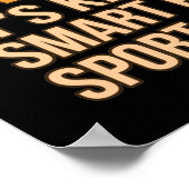 Baseball Smart People Sport Player Lover Coach Gra Poster (Hoek)