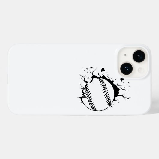 Baseball Smash Case-Mate iPhone Case (Achterkant (horizontaal))