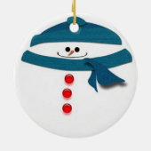 Baseball sneeuwkaneeltje keramisch ornament (Achterkant)