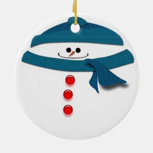 Baseball sneeuwkaneeltje keramisch ornament (Achterkant)