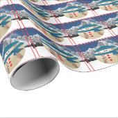 Baseball sneeuwman cadeaupapier (Rol Hoek)