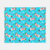Baseball Sneeuwman Kerst Viering Patroon Fleece Deken (Voorkant (Horizontaal))