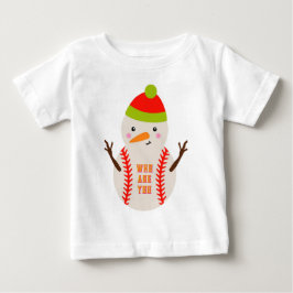 Baseball Sneeuwman Kids T-Shirt Uniek