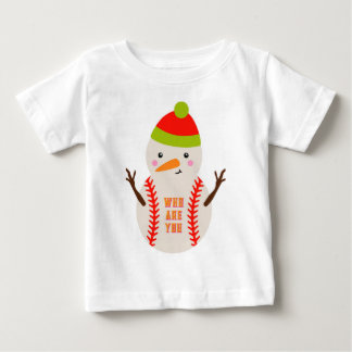 Baseball Sneeuwman Kids T-Shirt Uniek