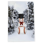 Baseball sneeuwman medium cadeauzakje (Voorkant)