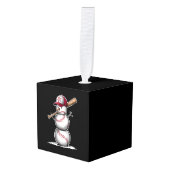 Baseball Snowman Balls Sneeuwkerstcadeautjes Decoratie (Voorkant hoekig)
