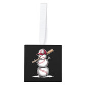 Baseball Snowman Balls Sneeuwkerstcadeautjes Decoratie (Voorkant)