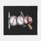 Baseball Snowman Balls Sneeuwkerstcadeautjes Fleece Deken (Voorkant (Horizontaal))