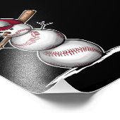 Baseball Snowman Balls Sneeuwkerstcadeautjes Foto Afdruk (Hoek)