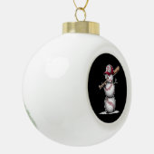 Baseball Snowman Balls Sneeuwkerstcadeautjes Keramische Bal Ornament (Links)