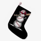 Baseball Snowman Balls Sneeuwkerstcadeautjes Kleine Kerstsok (Voorkant (Hangend))