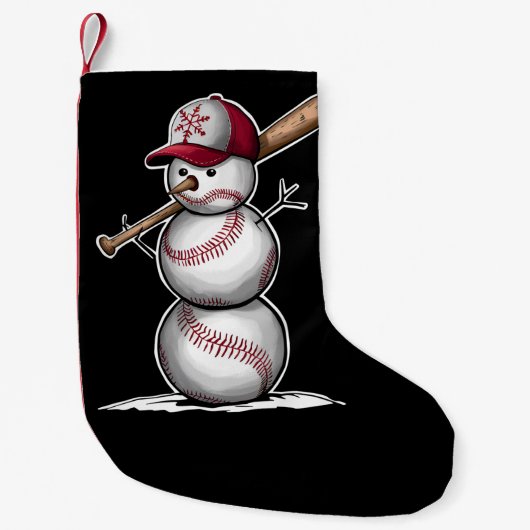 Baseball Snowman Balls Sneeuwkerstcadeautjes Kleine Kerstsok (Voorkant)