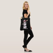 Baseball Snowman Balls Sneeuwkerstcadeautjes Tote Bag (Op model)