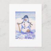 Baseball Snowman Briefkaart (Voorkant)