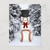 Baseball Snowman Briefkaart (Voorkant)