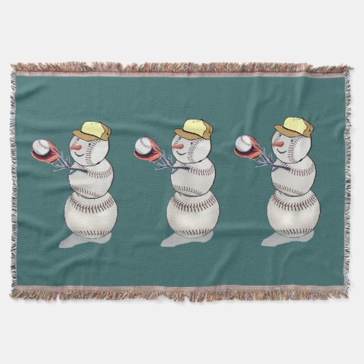 Baseball Snowman Deken (Voorkant)