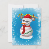 Baseball Snowman gedeorbeerd met populaire snacks Notitiekaartje (Voorkant)