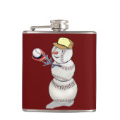 Baseball Snowman Heupfles (Voorkant)