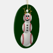 Baseball Snowman Keramisch Ornament (Rechts)