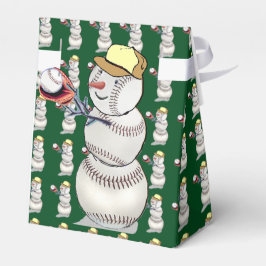 Baseball Snowman Kerstmis Bedankdoosjes
