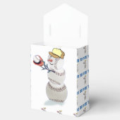 Baseball Snowman Kerstmis Bedankdoosjes (Geopend)