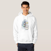 Baseball Snowman Kerstmis Hoodie (Voorkant volledig)