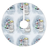 Baseball Snowman Kerstmis Kerstboom Rok (Voorkant)