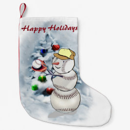 Baseball Snowman Kerstmis Kleine Kerstsok
