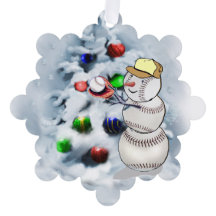 Baseball Snowman Kerstmis