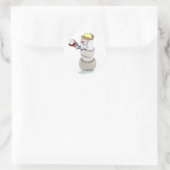 Baseball Snowman Kerstmis Ronde Sticker (Tas)