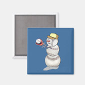 Baseball Snowman Magneet (Voorkant / Achterkant)
