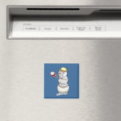 Baseball Snowman Magneet (Insitu (Vaatwasser))