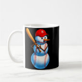 Baseball Snowman Merry Christmas Xmas Pajamas Men  Koffiemok (Links)