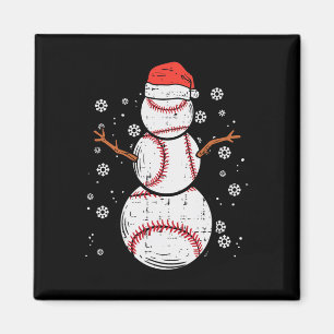 Baseball Snowman Xmas Mannen voor kerstcadeautjes Magneet