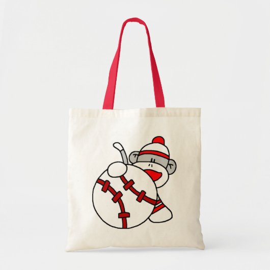Baseball Sock Monkey Tote Bag (Voorkant)