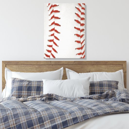 Baseball Softbal Print Patroon Achtergrond (Insitu (Slaapkamer))