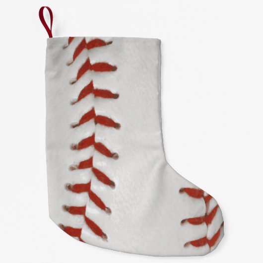 Baseball Softbal Print Patroon Achtergrond Kleine Kerstsok (Voorkant)