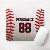 Baseball Softball Aangepaste Naam en Nummer Muismat (Met muis)