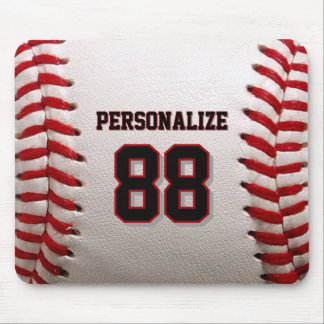 Baseball Softball Aangepaste Naam en Nummer Muismat