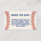 Baseball Softball Aanvraag Boeken voor Baby shower Informatiekaartje (Voorkant)