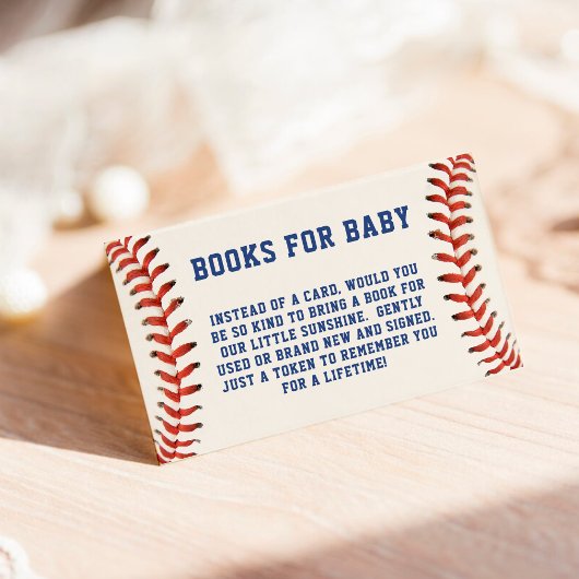 Baseball Softball Aanvraag Boeken voor Baby shower Informatiekaartje