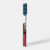 Baseball Softball American Flag Patriotic iPhone Hoesje (Rechterkant)